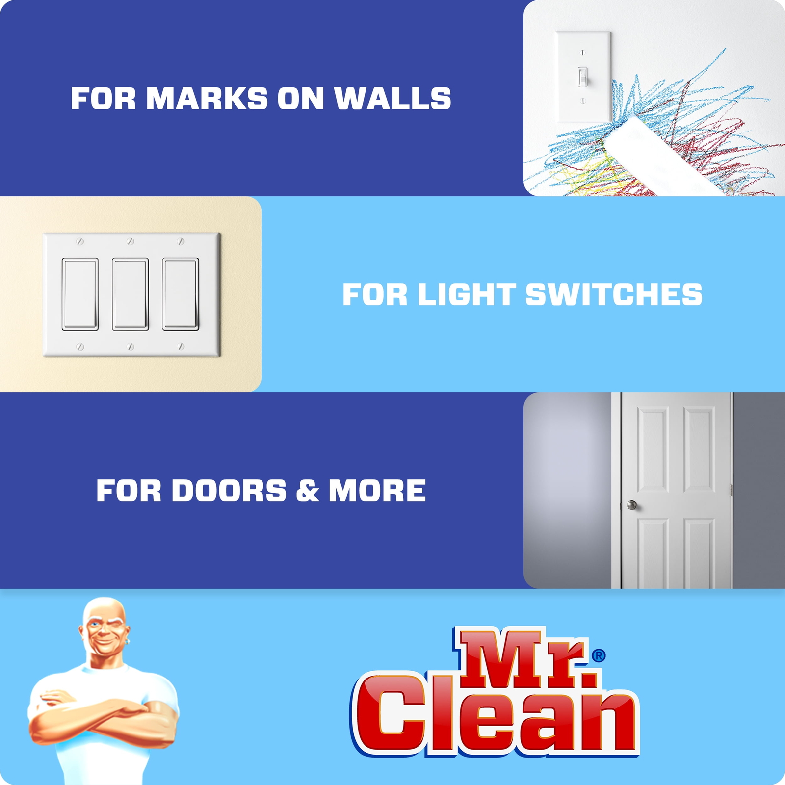 Magic Eraser Original, Cleaning Pads with Durafoam, 6 Ct