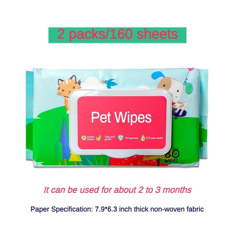 Dog And Cat Wet Wipes, Fragrance Free, Plant.based SKIP THE BATH Gentle Cleansin