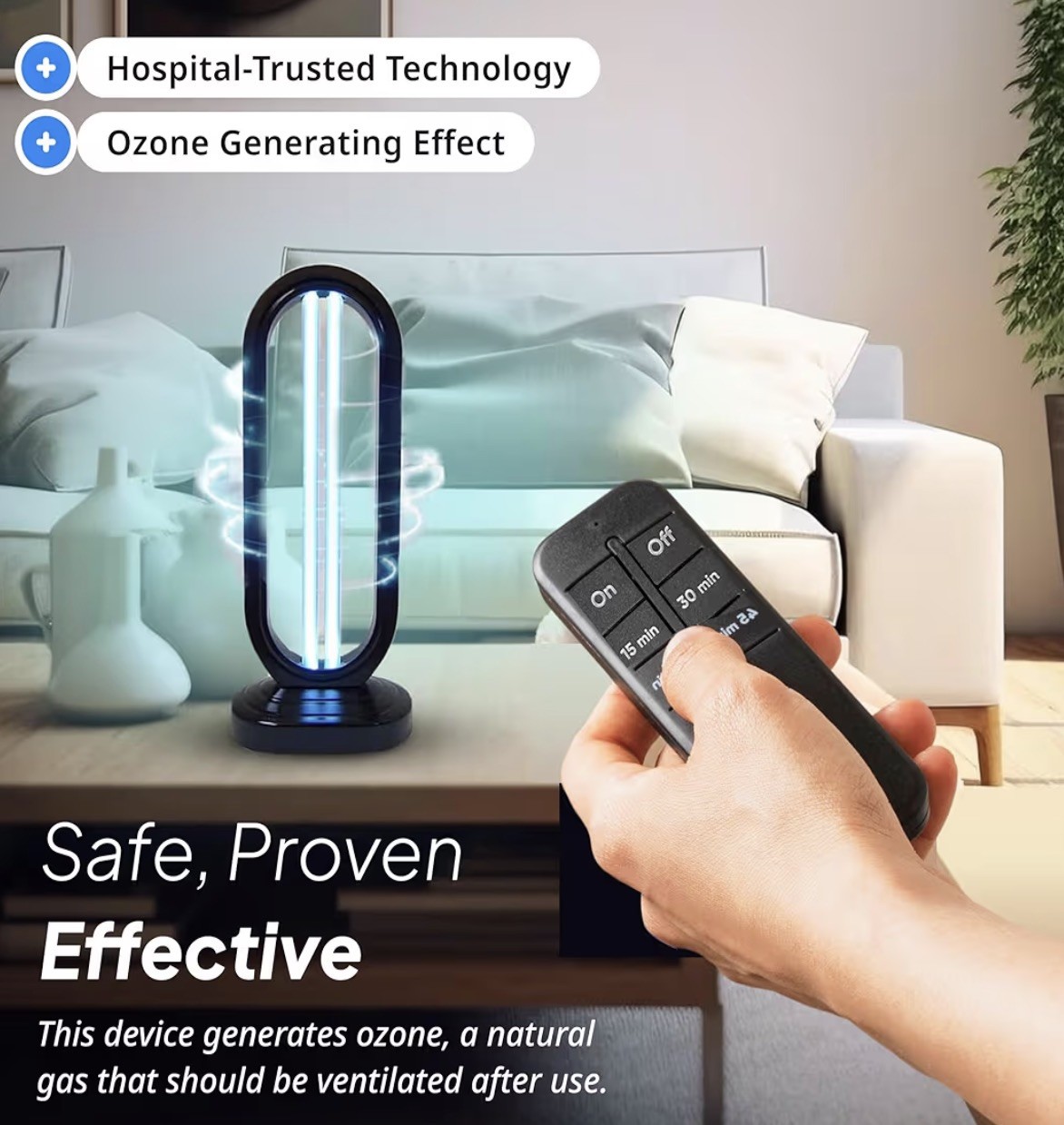 Swissker HaloUV, Mold , Home Disinfection Device, Dust Mites , UV Light Sanit…