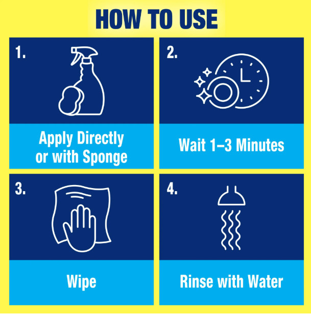 Scrub Free Total Bathroom Cleaner with OxiClean, Lemon Scent, 32 fl oz..
