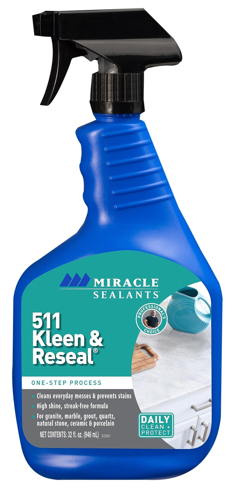 Granite & Stone Cleaner Spray – Reseal Protectant for Countertops, 32 oz