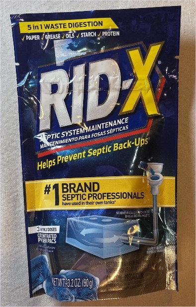 Rid-X Septic System Maintenance Powder Pacs – 3.2oz, 3-Month Toilet, Porcelain,