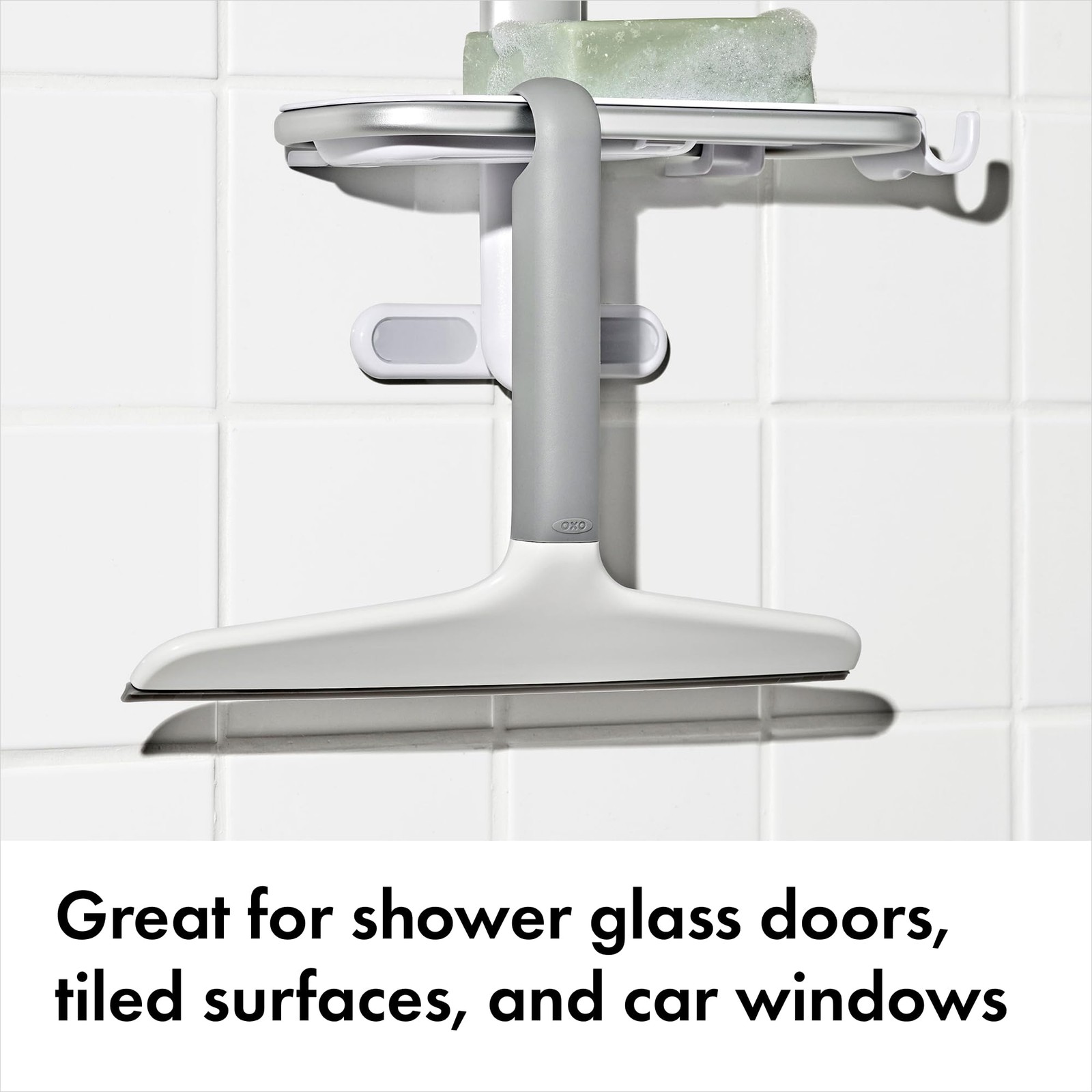 Shower Squeegee Silicone Blade Wide 10 Inch Streak Free Drying Bathroom Mirror