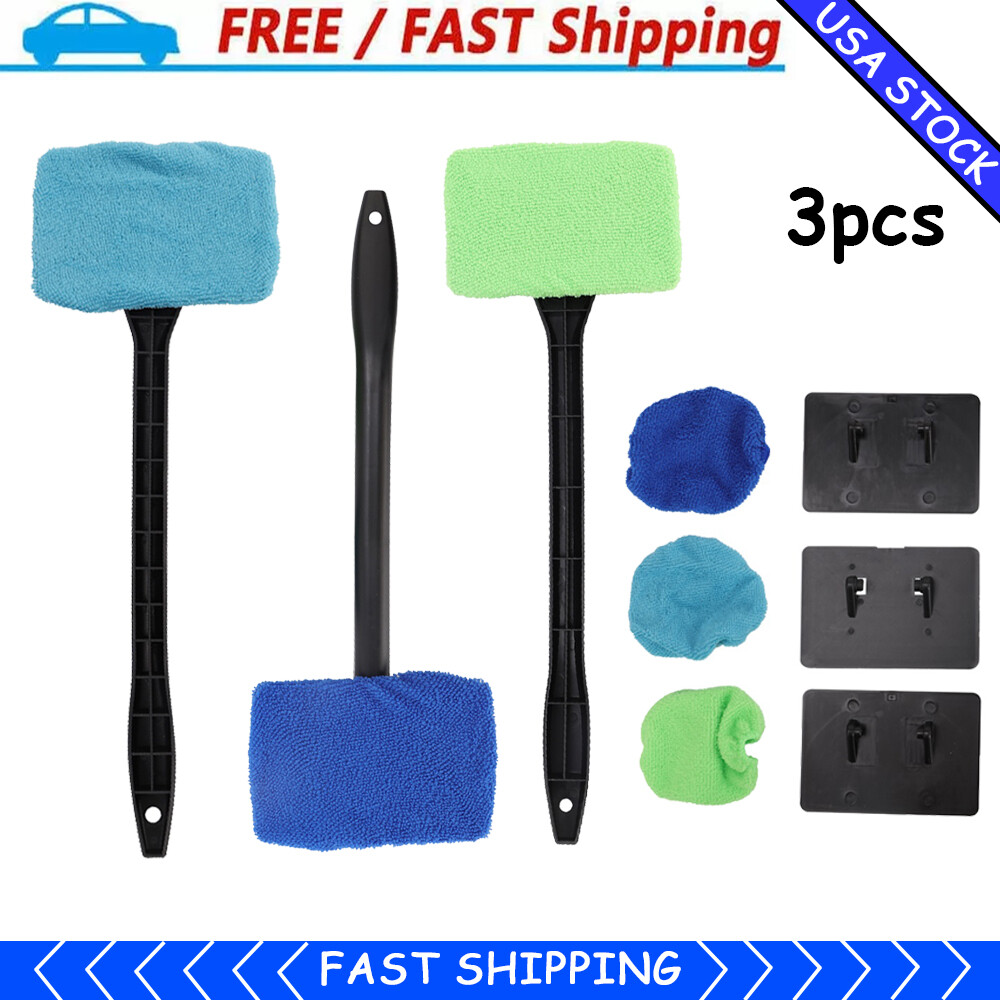 3 Pack Window Windshield Cleaning Tool Car Wiper Cleaner Glass Brush Easy to Use