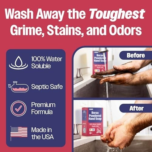 Powdered Hand Soap 5 lb Heavy-Duty Cleaning Septic Safe Water Soluble Grease