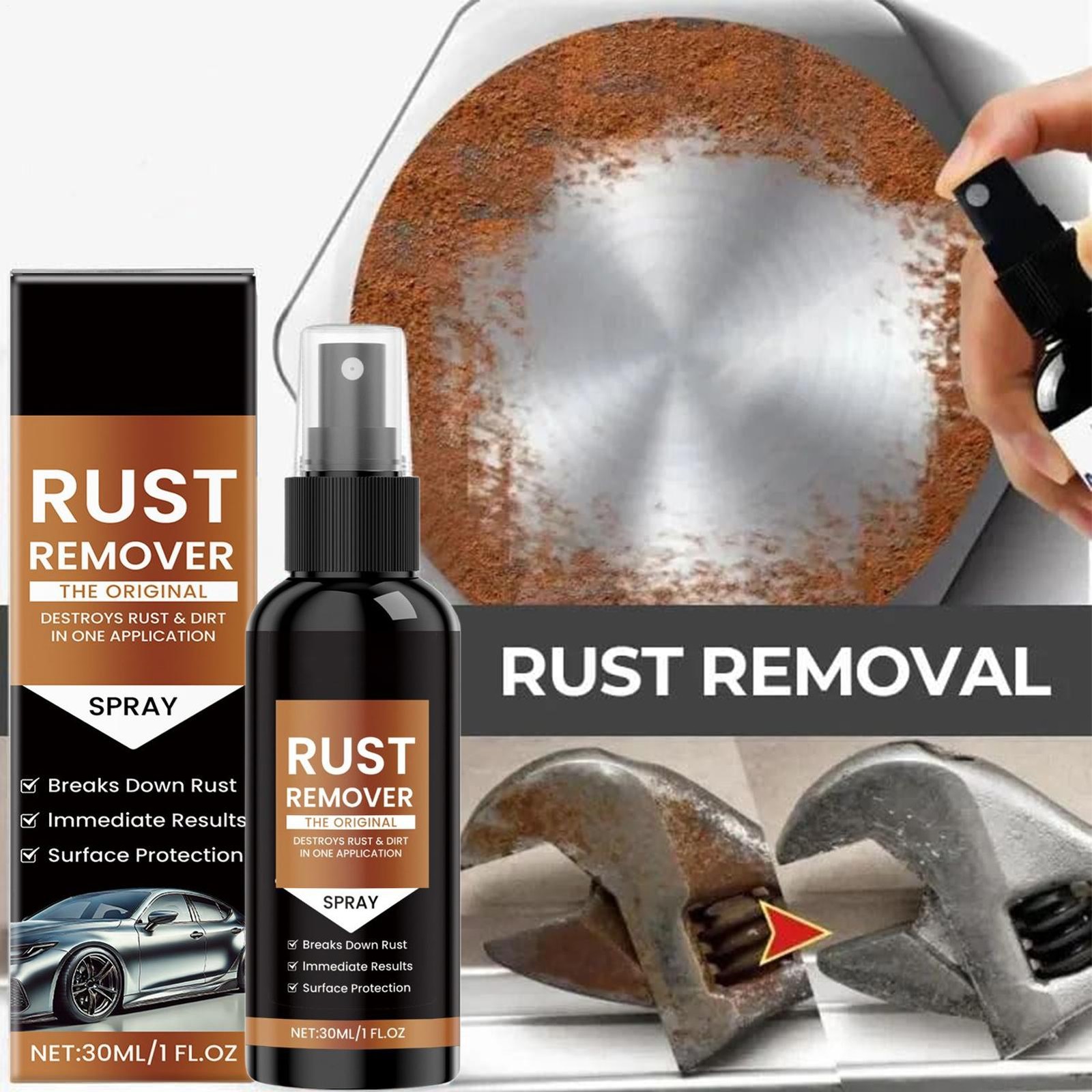 Nexa Rust Remover Metal Automotive Rust Remover 1 Fl.oz Professional Fast Spray