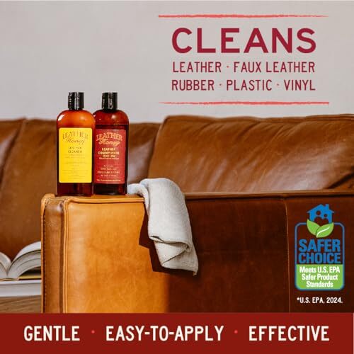 Leather Honey Leather Cleaner: Non-Toxic Leather Care Made in The USA Since