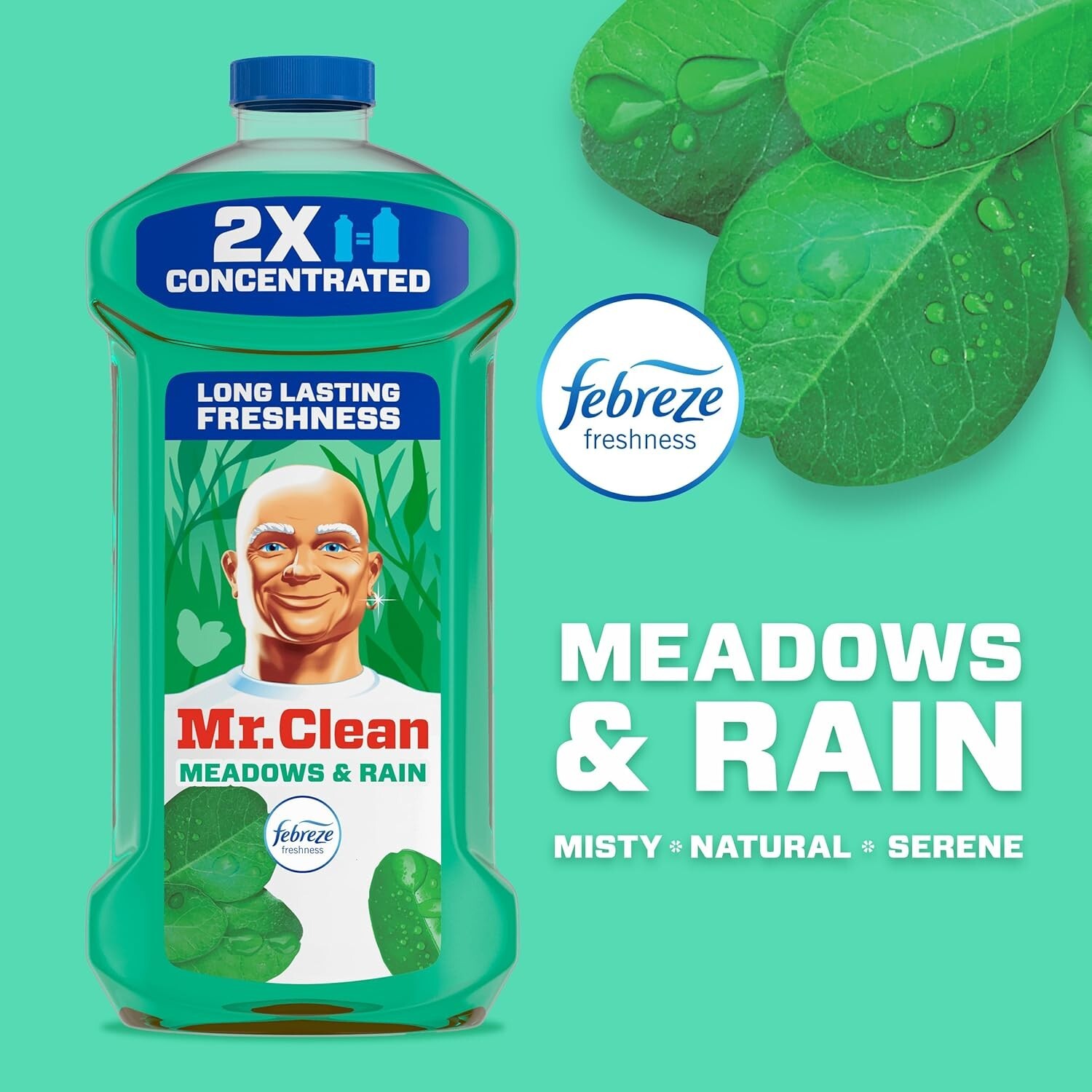 Mr. Clean 2X Concentrated Multi Surface Cleaner With Lemon Scent, (41 fl oz) US