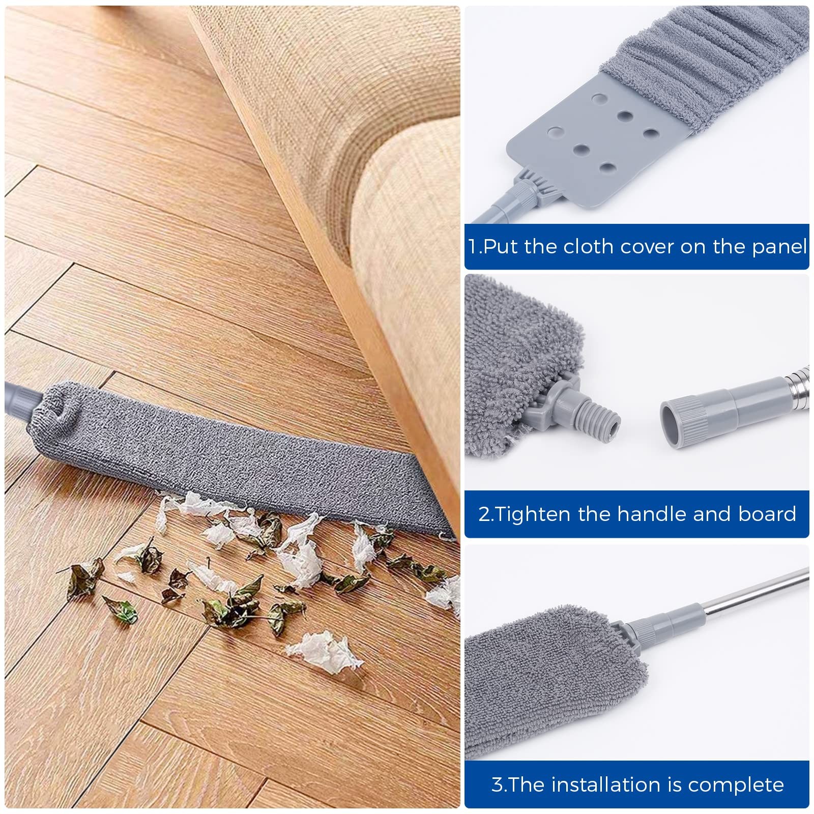 Retractable Gap Dust Cleaner Cleaning Tools with 2 Microfiber Dusting Cloths …