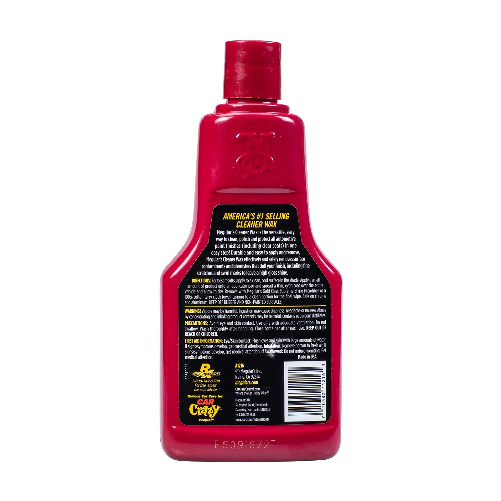 Meguitar’s Cleaner Wax, Liquid Car Wax For Diy Drivers & Detailers—Cleans 16 Oz