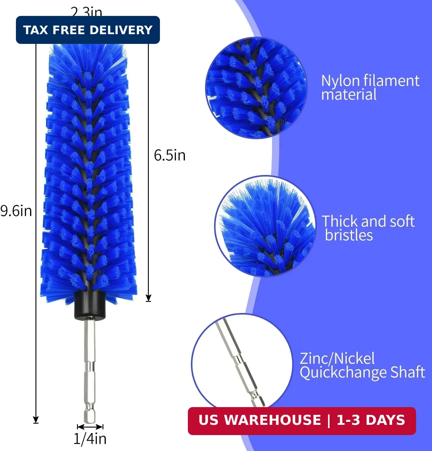 Drill Brush for Car Wheel and Bottle, Highly Dense and Durable Car Cleaning Brus
