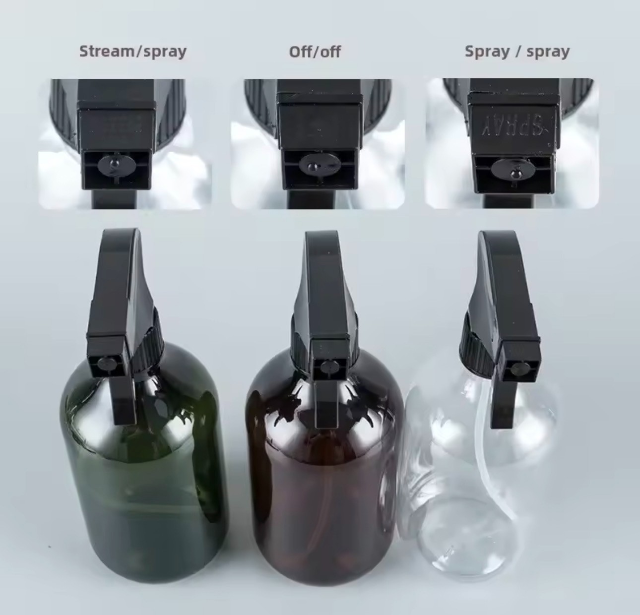 Refillable Spray Bottle Empty Plastic Trigger Mister 300/500ml Hair Plant Clean