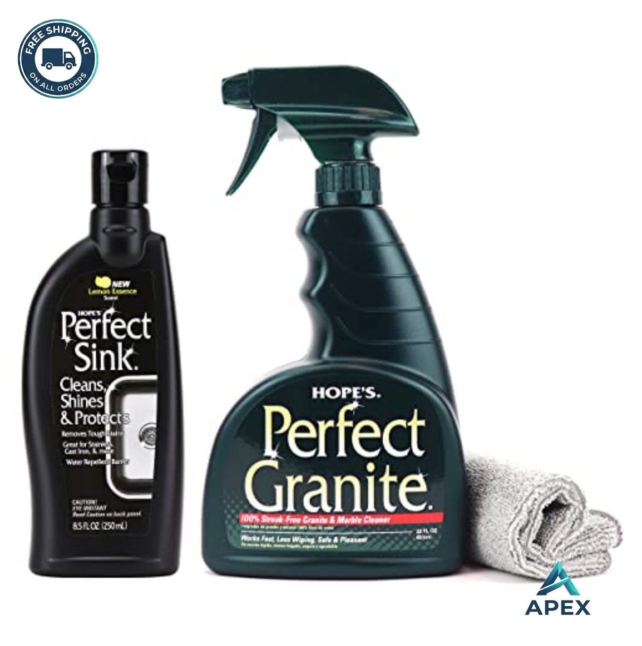 Sink Cleaner and Polish Granite Countertop Cleaner Streak Free Marble 2 Pack
