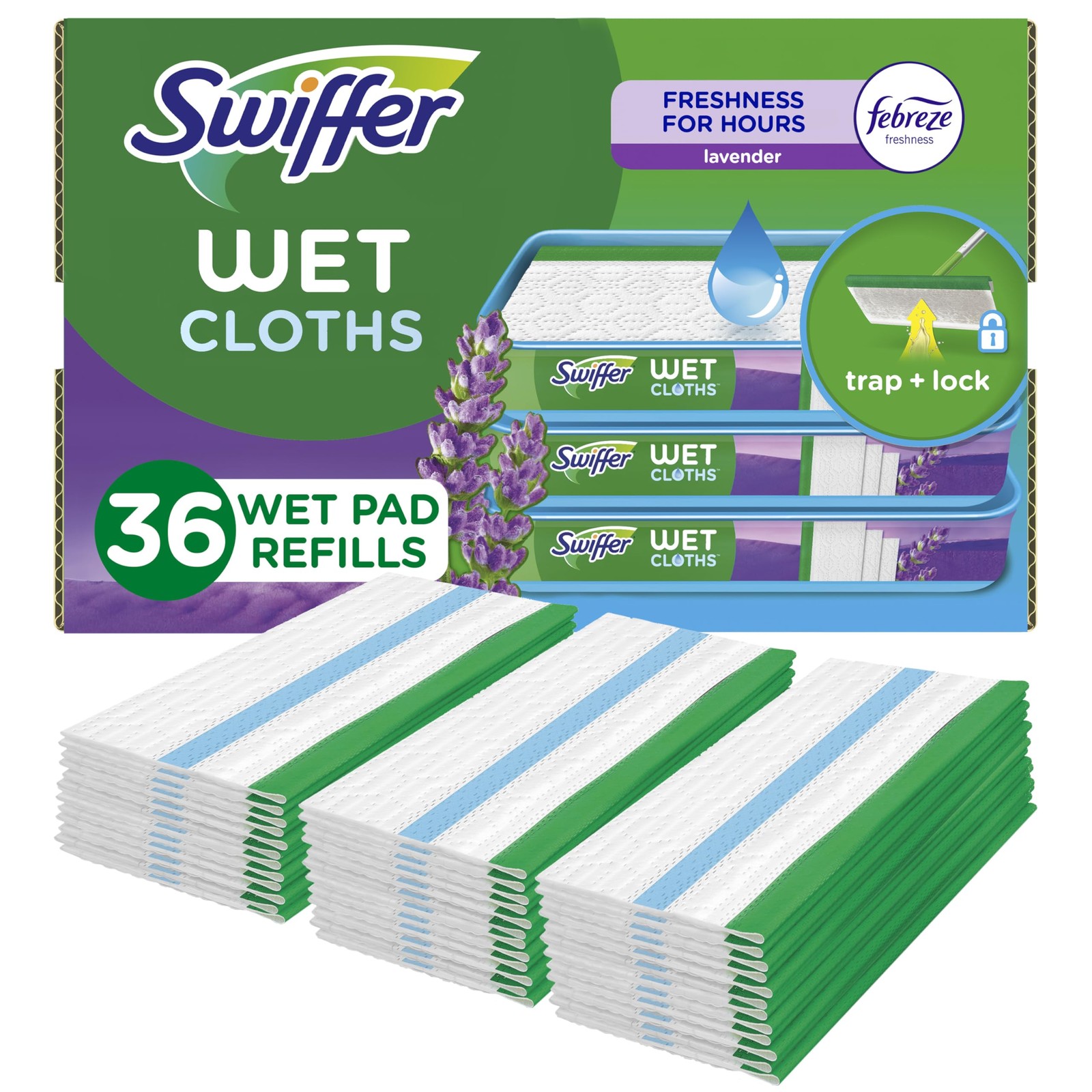Swiffer Sweeper Wet Mopping Cloth Multi Surface 36 Count (Pack of 1),