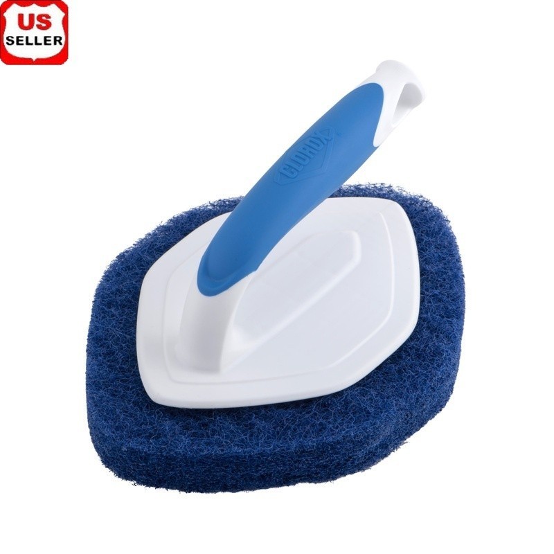 Handheld Diamond Scrubber Non-Scratch Antimicrobial Tub Tile Bath Cleaning New