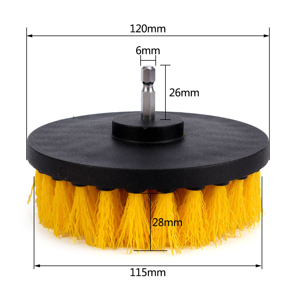 4Pcs Car Drill Brush Cleaner Kit Tile Grout Power Scrub Wash Detailing Cleaning