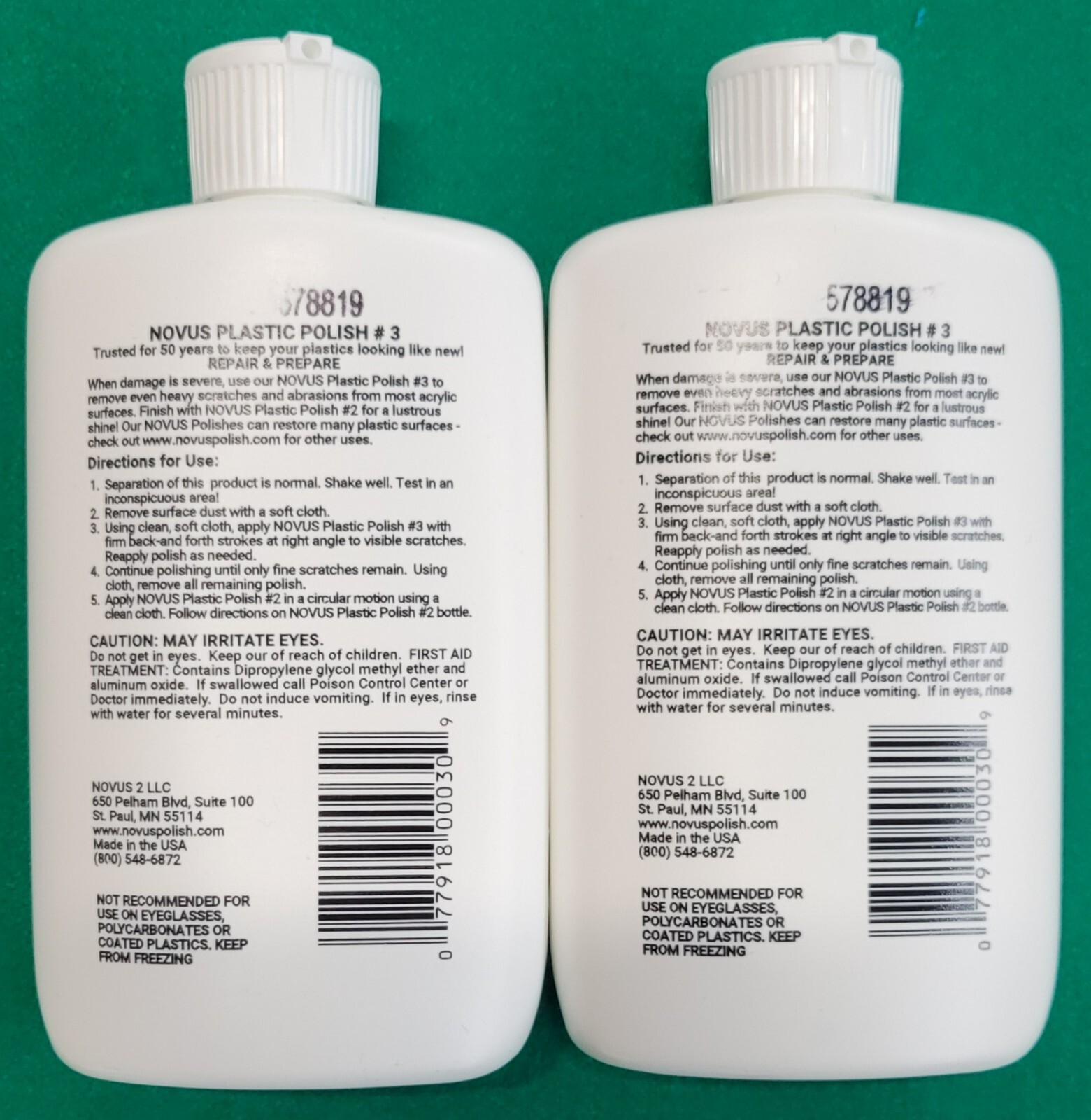 Novus Plastic Polish #3 (8 Oz) 2 Pack