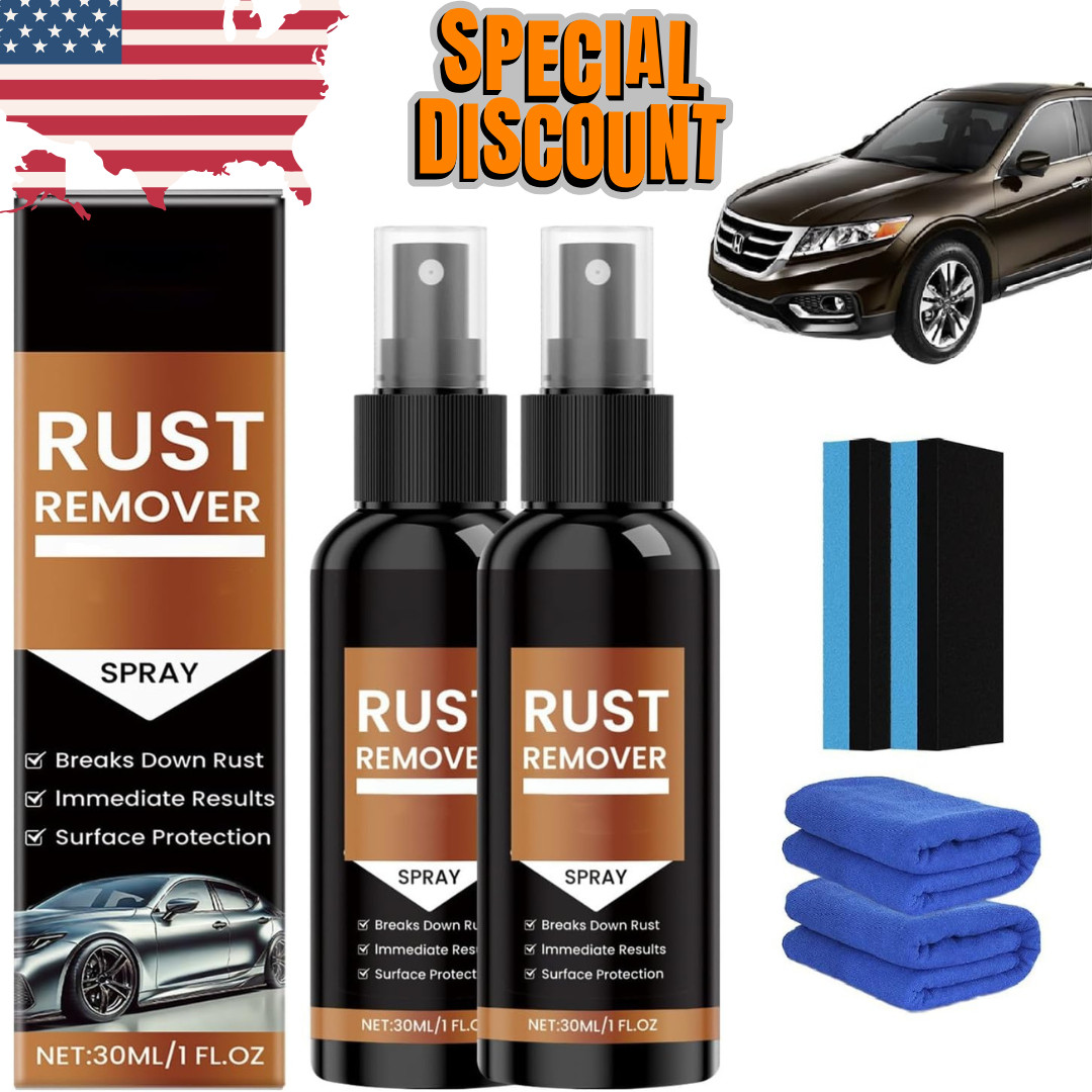 Rust Remover Spray for Metal Iron Stain Cleaner for Multiple Surfaces (30ml 2PCS
