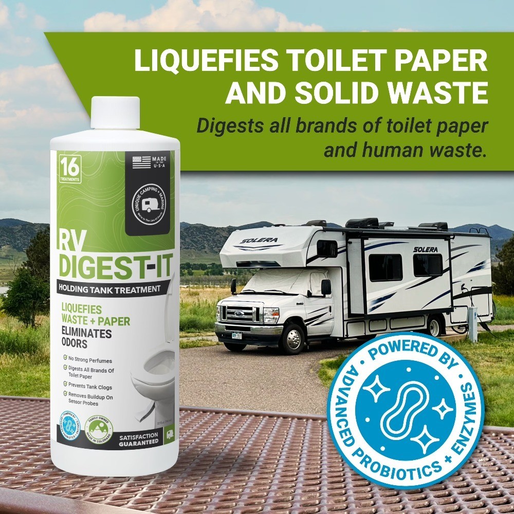 RV Toilet Treatment Liquid for Waste Water Holding Tanks 32 Fl Oz 16 Uses