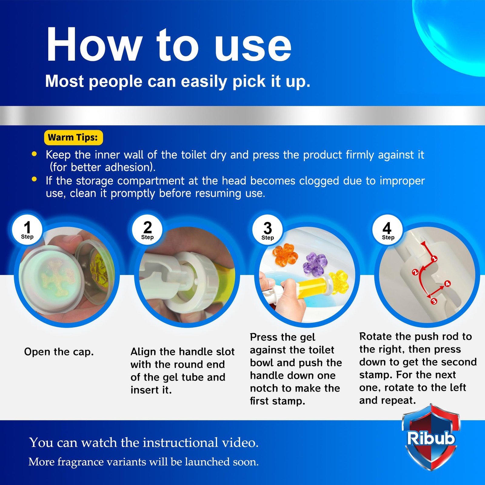 Toilet Cleaner Gel Stamp, Automatic Toilet Bowl Cleaner & Freshener, Helps Pr…