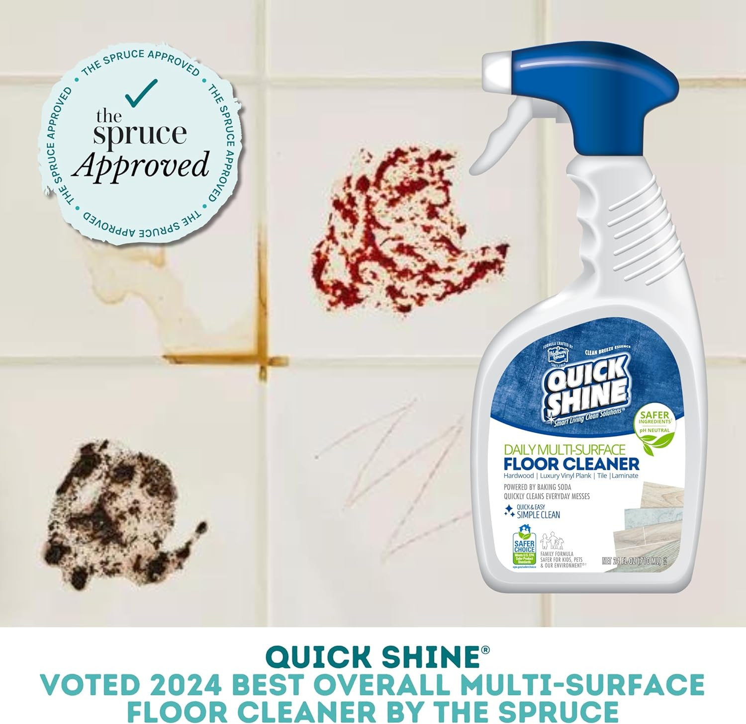 Quick Shine Multi Surface Floor Cleaner, Ready to Use-Streak Free-No Rinse 64Oz