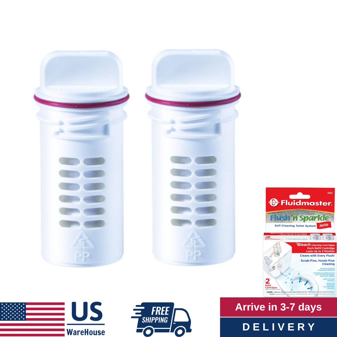 Fluidmaster 8302P8 Flush ‘n Sparkle Automatic Toilet Bowl Cleaning System 2-Pack