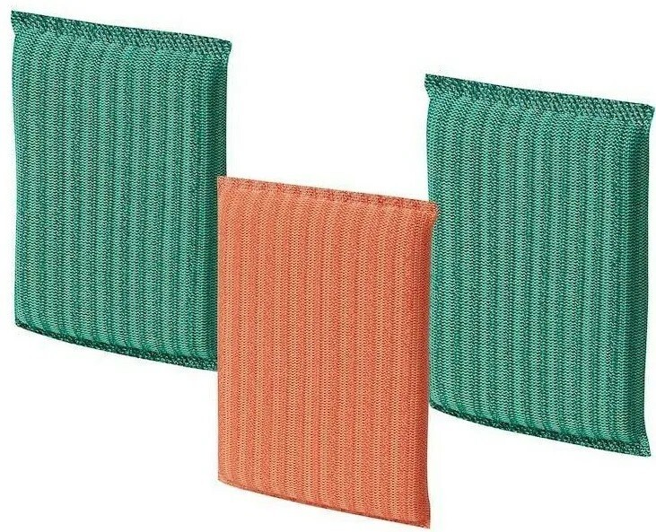 Lot of 2 Heavy Duty Pepprig Cleaning Sponges 3 Pack Scrubbers Dish Sink Bathroom