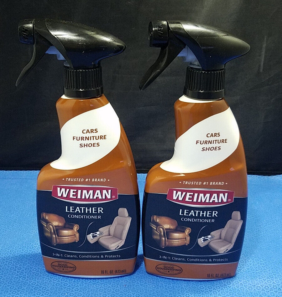 Weiman Leather Cleaner and Conditioner – 16 Ounce (2 Pack) – Restores Leather