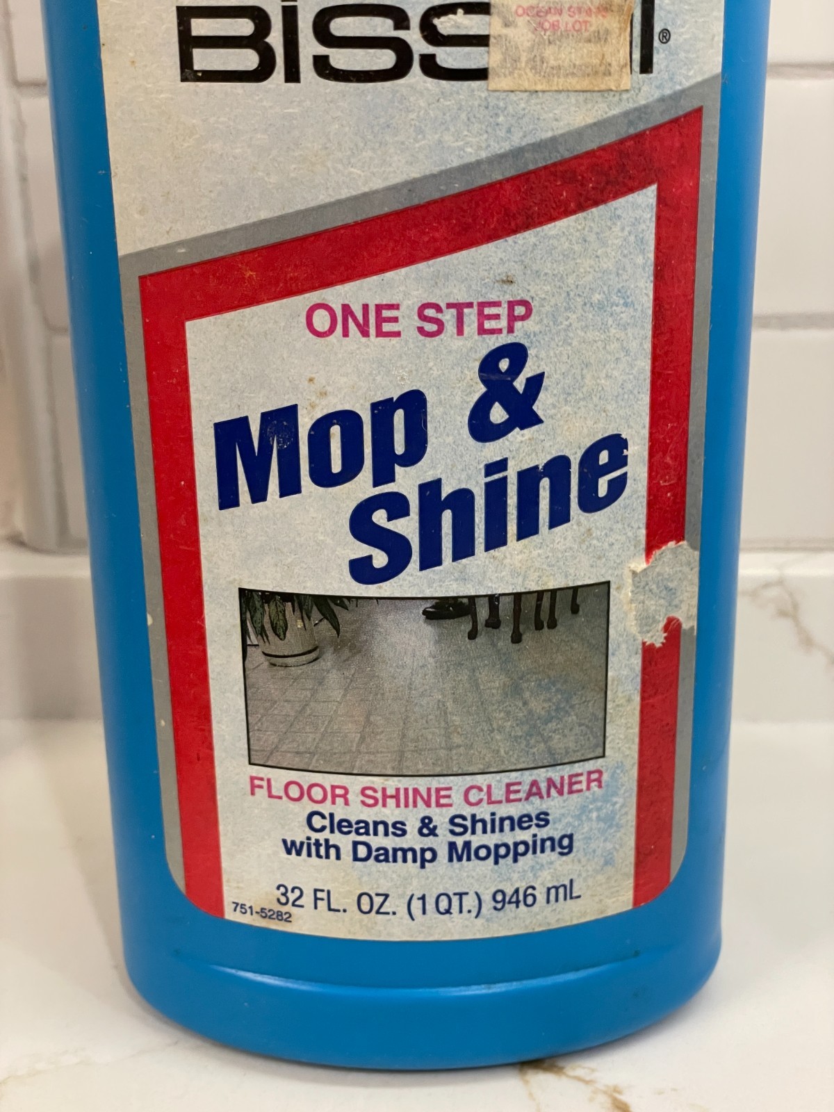 Vintage Bissel Mop & Shine Floor Shine Cleaner One Step 32 fl oz 50% Full Used