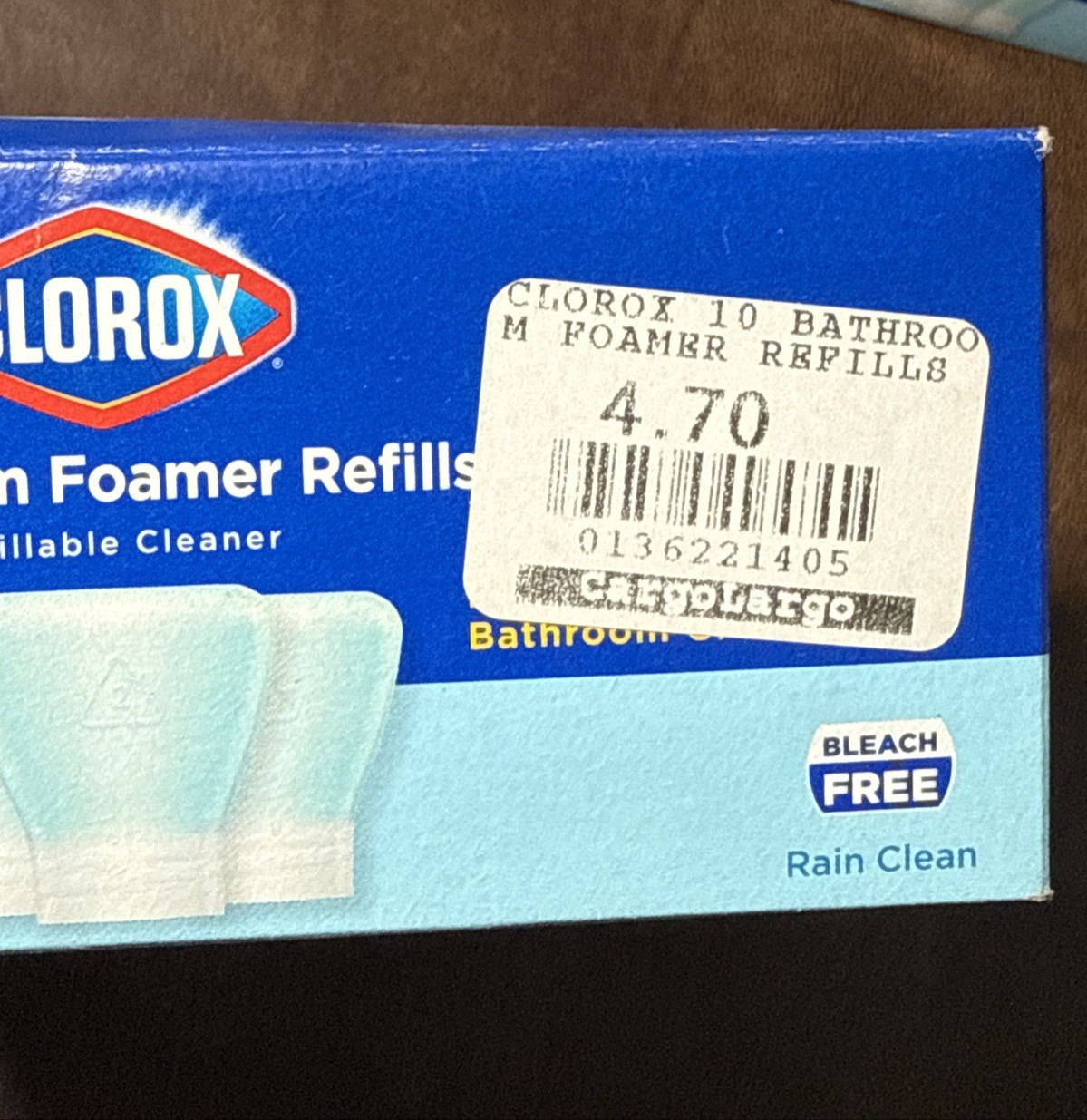 Clorox Bathroom Foamer Refills RAIN CLEAN Lot of 18 (6 x 3 per box) NEW