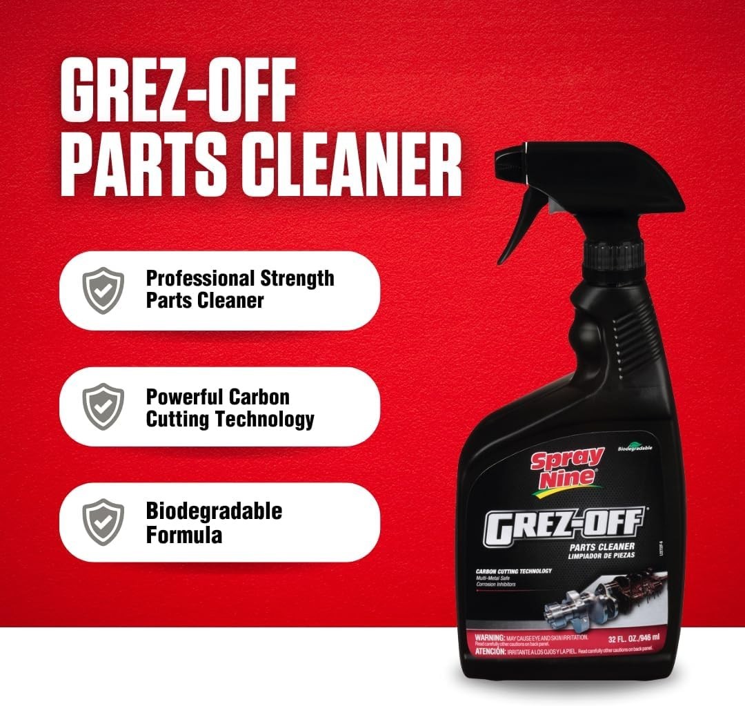 Grez-Off 32 oz Heavy-Duty Degreaser Spray – Perfect for Ovens, Floors, and More