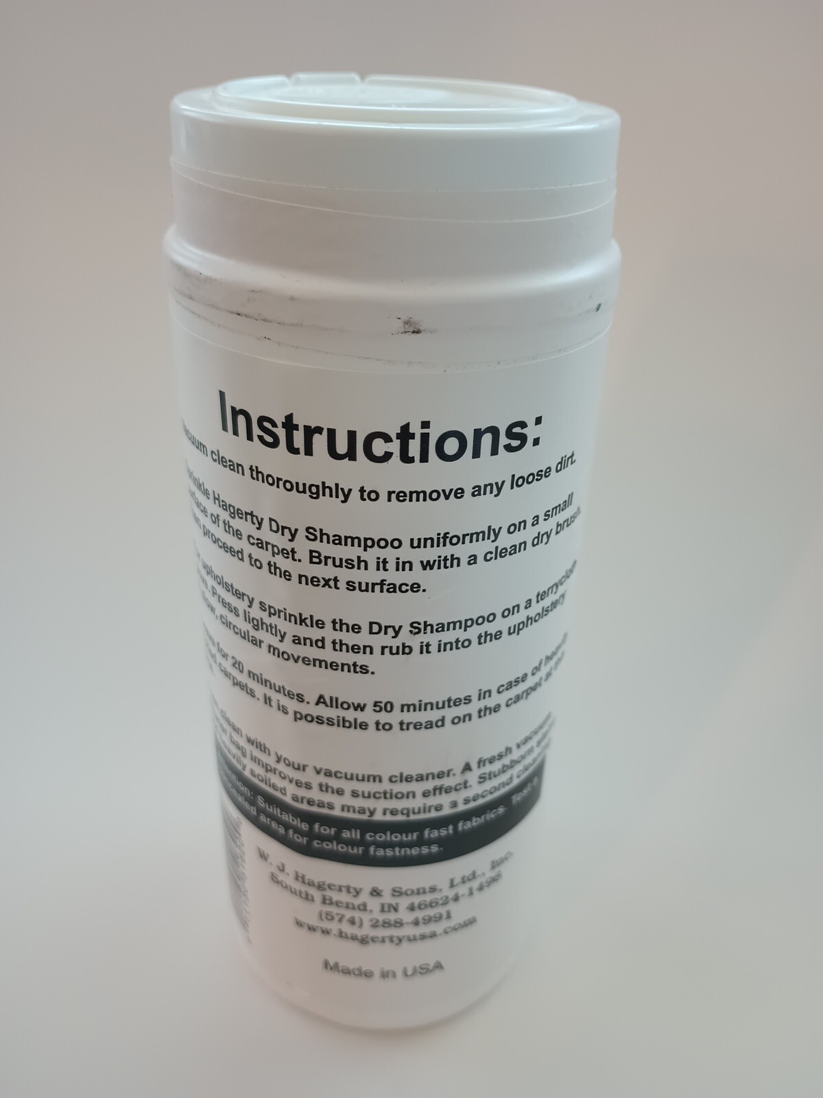 HAGERTY DRY SHAMPOO, UPHOLSTRY AND CARPETS, NEW OLD STOCK, 17 oz.