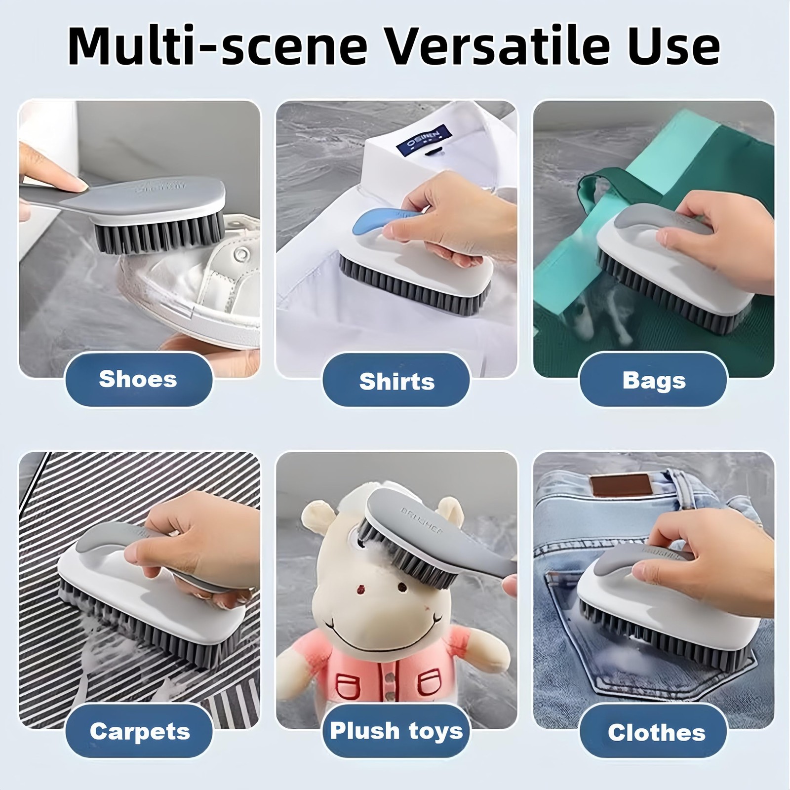 Scrub Cleaning Brush for Stains Laundry Brush Soft Bristle Cleaning Brushes S…