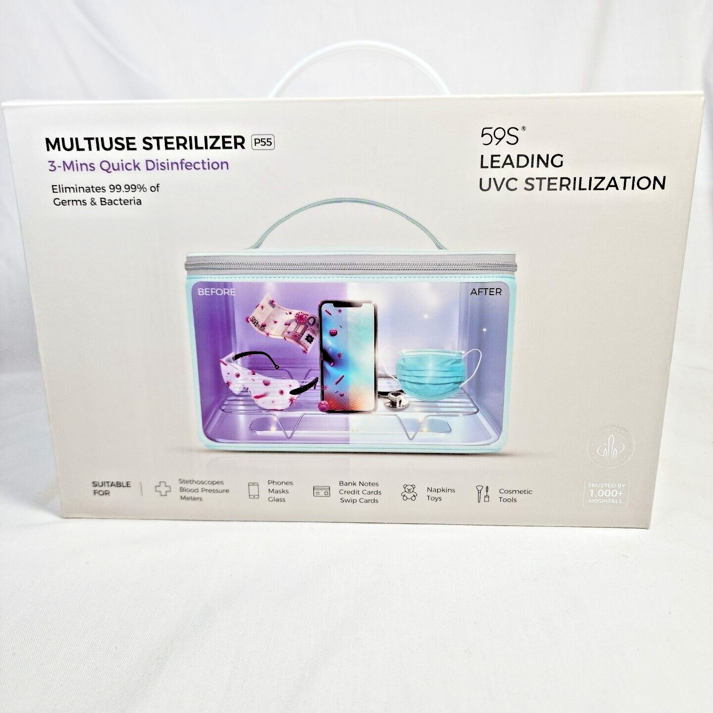 59S Multiuse Sterilizer 3 Minute Quick Disinfection UVC Sterilization Bacteria