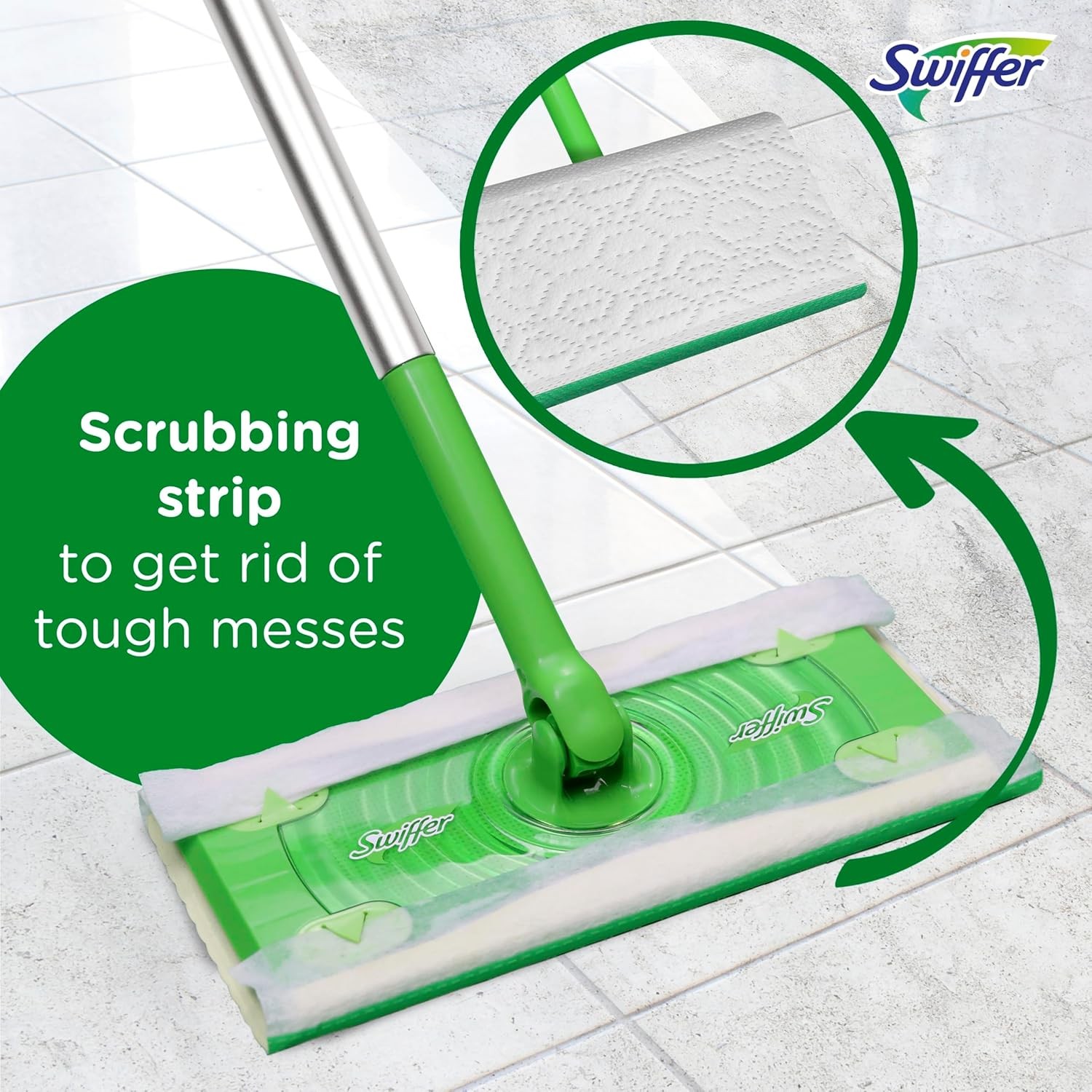 Sweep + Mop, Wet Pads Refill, Floor Cleaner for Dirt, Dust, Hair,