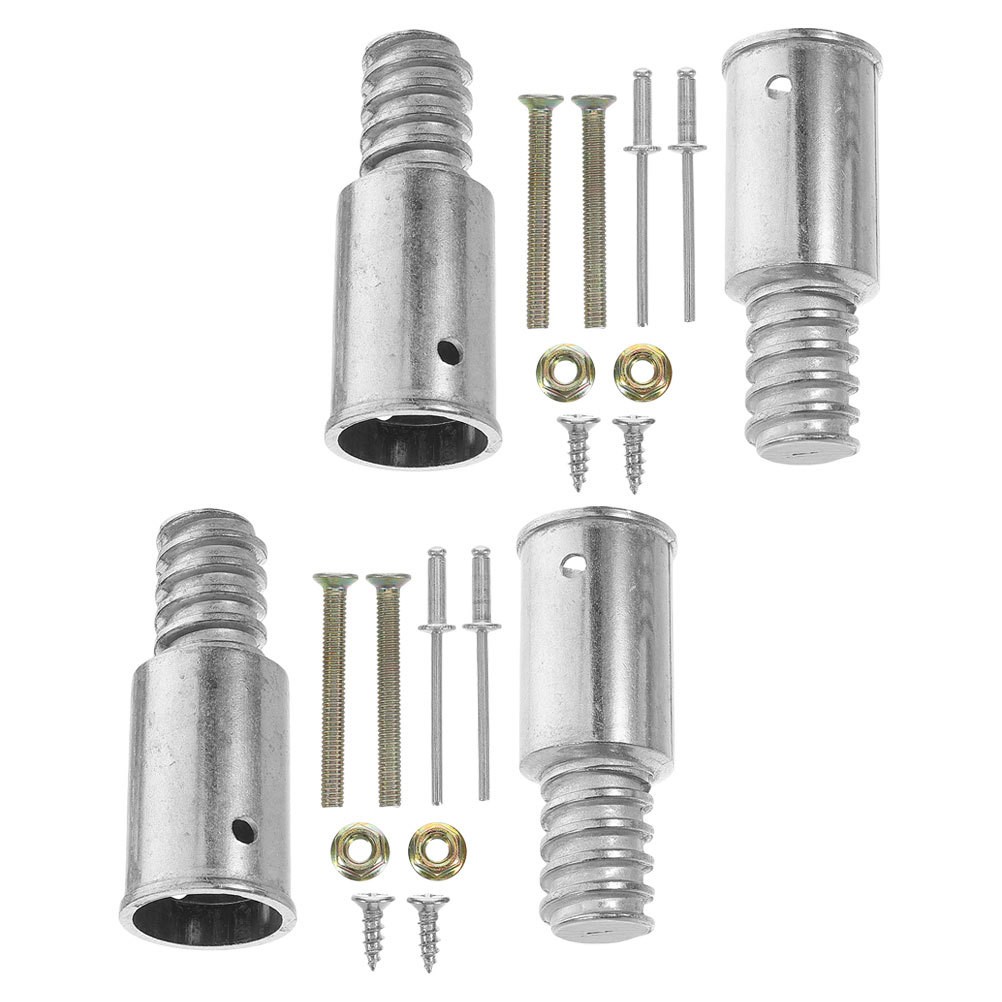 2 Set Mop Broom Brush Adapter Tips Extension Poles Repairing Part