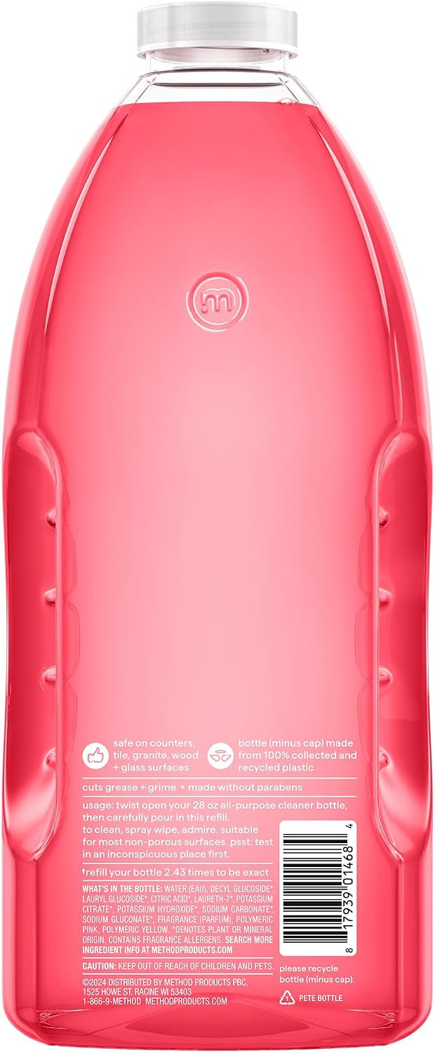 Method All-Purpose Cleaner Refill, Pink Grapefruit, 68 Fl Oz