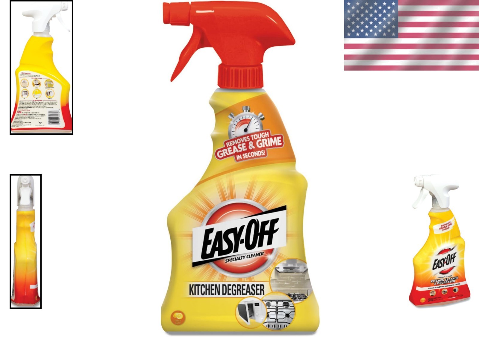 Kitchen Degreaser Cleaner Citrus Scent Heavy Duty Remove Grease Stovetop Sink