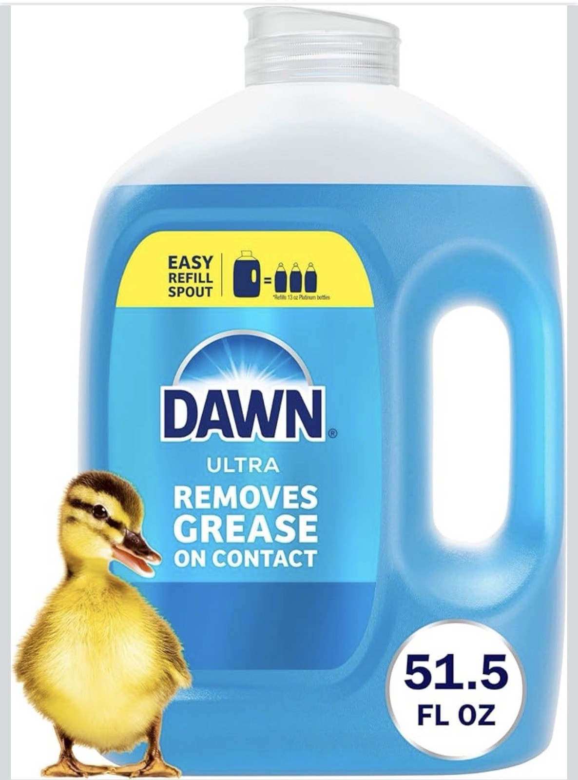 Dawn Ultra Original Dish Soap Refill Jug Blue Liquid Grease Fighter 51.5 Oz