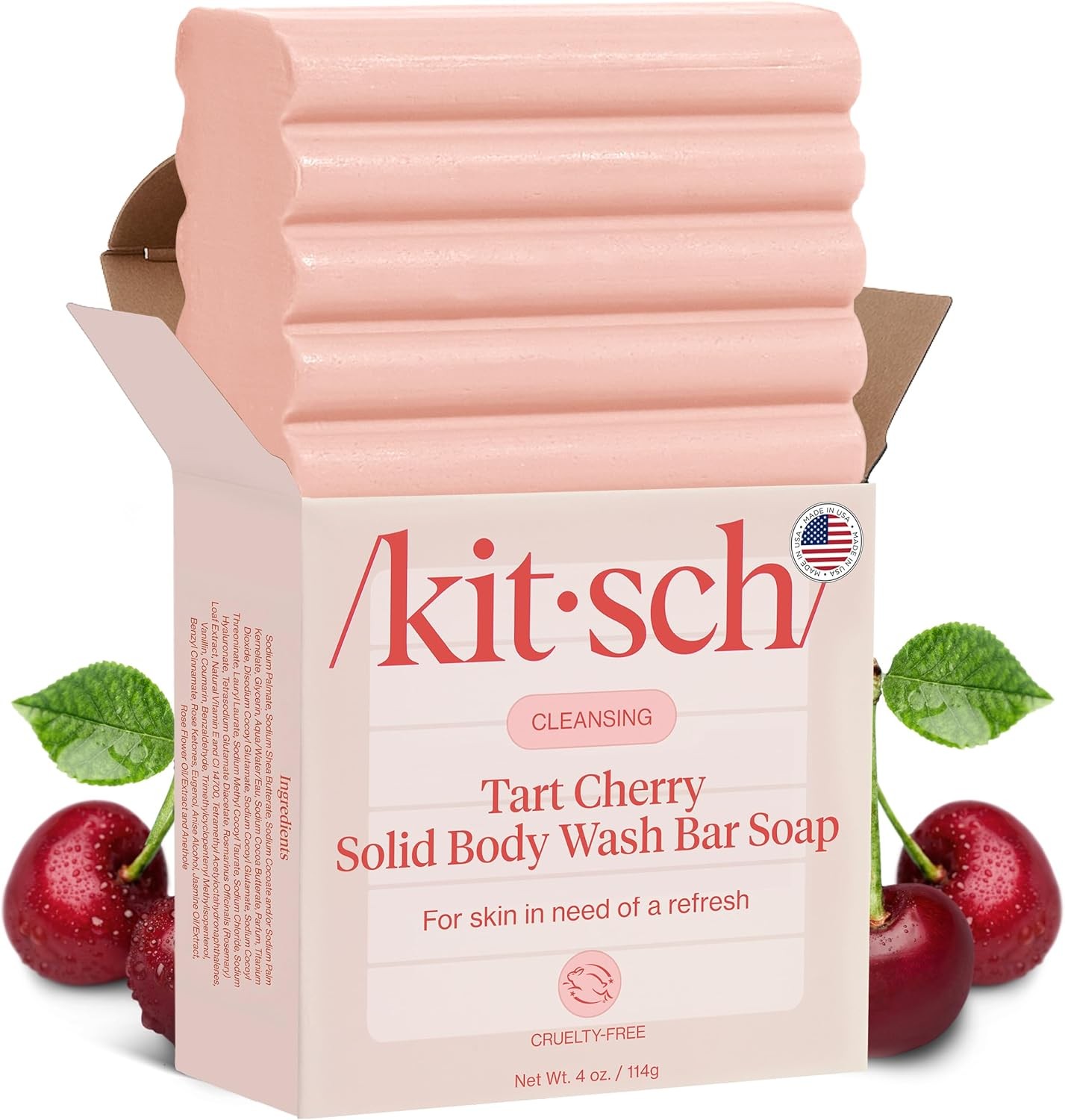 Cleansing Tart Cherry Soap Bar with Refreshing Scent – Eco-Friendly
