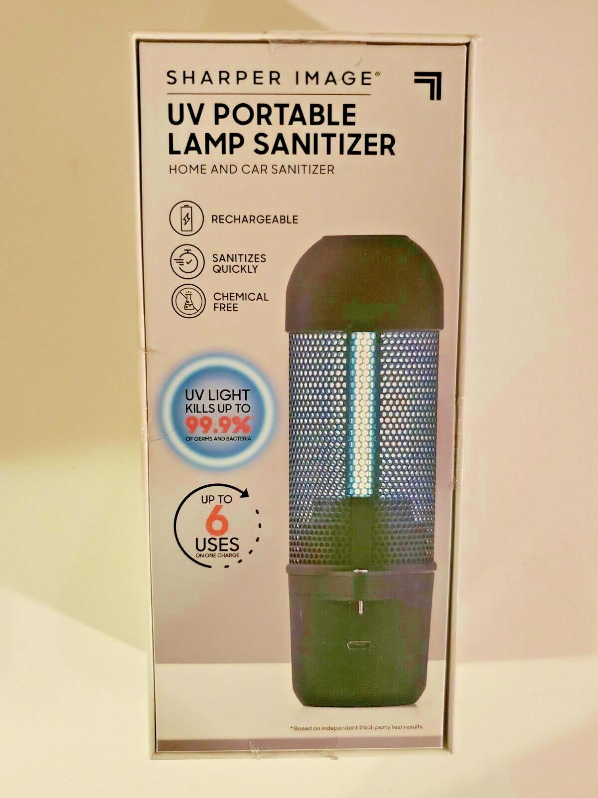 New Sharper Image UV Portable Lamp Cleaner Home and Car Rechargeable