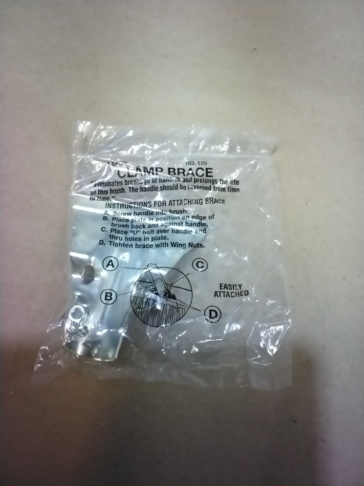 Brush Clamp Brace No. 120 for Light Duty Push Brooms