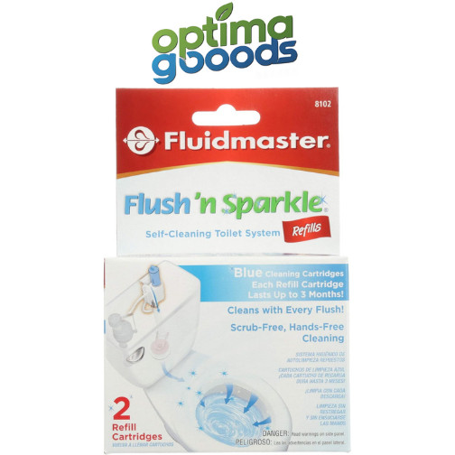 Fluidmaster 8102P8 Flush ‘n Sparkle Automatic Toilet Bowl Cleaning System Refill