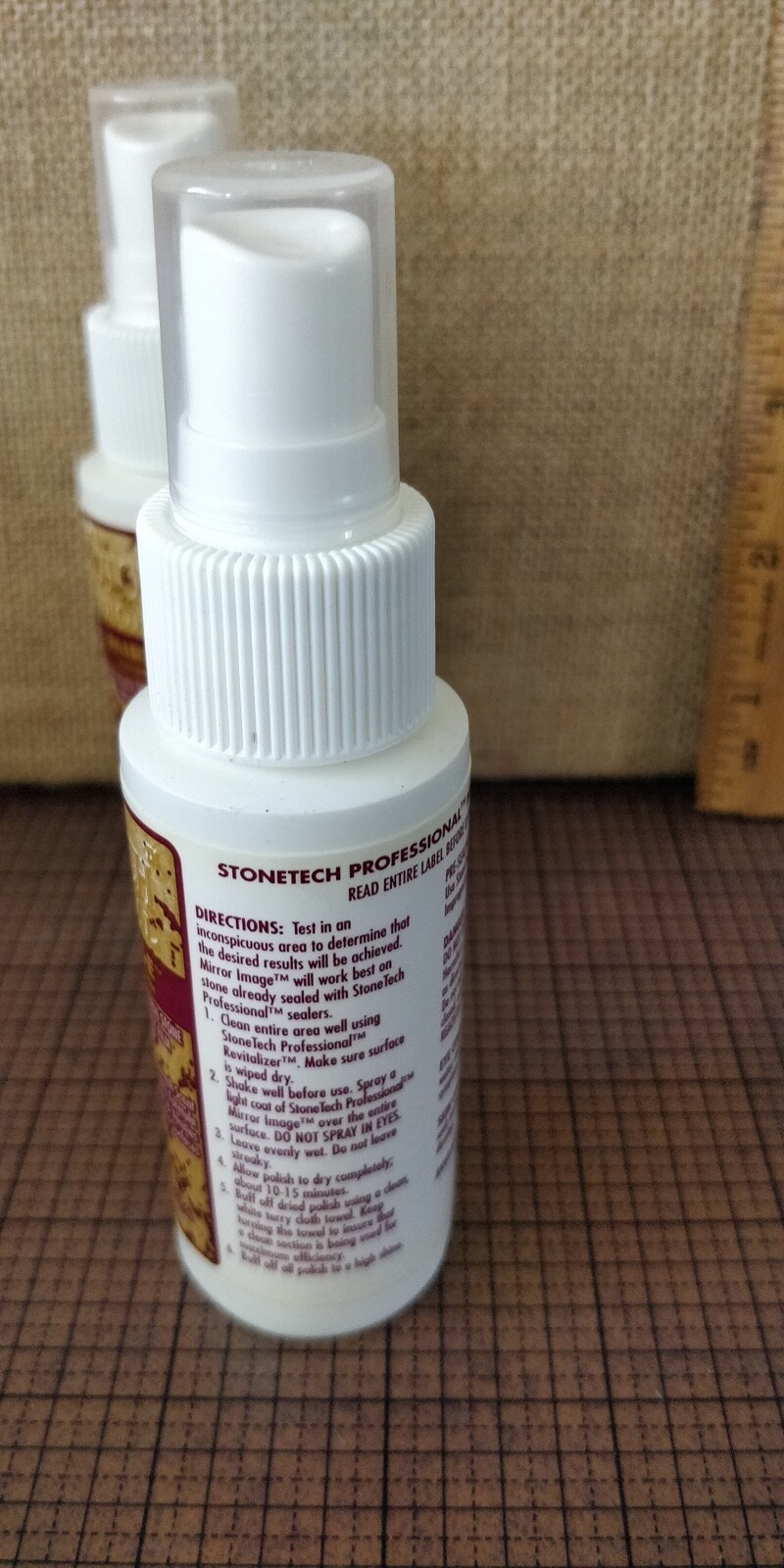 2 bottles (Total 4oz)- Stonetech Polish -Mirror Image Natural Stone Spray Polish