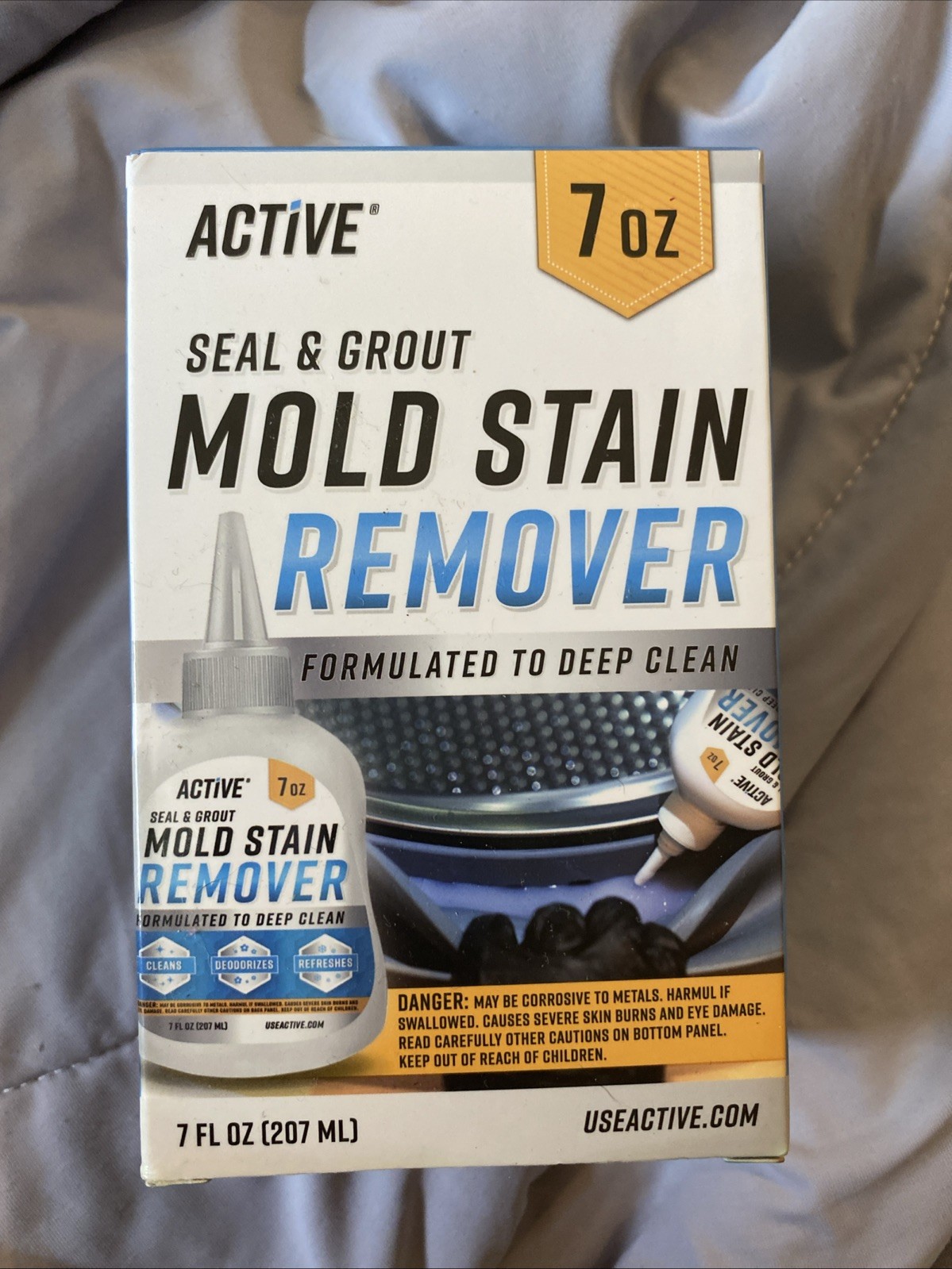 Active Mold Stain Remover Seal Grout Deep Clean 7oz Box Not Sealed