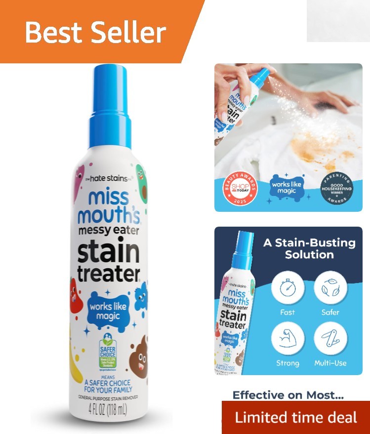 Messy Eater Biodegradable Stain Remover Spray – 4oz for Baby Clothes & More