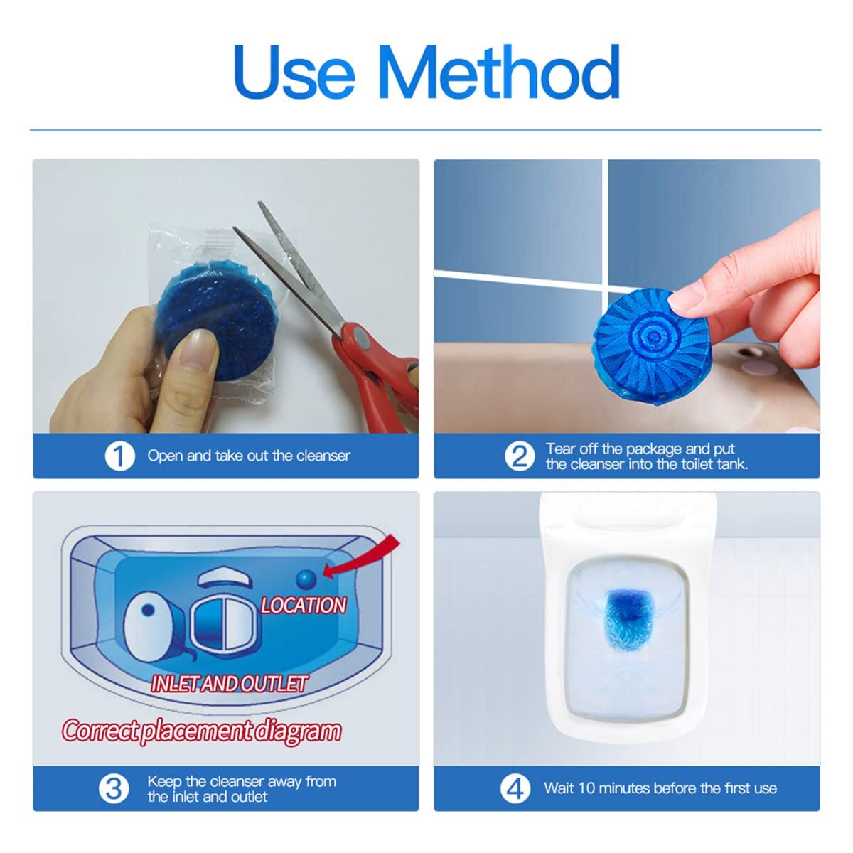 Automatic Toilet Bowl Cleaners Tablets18 Pack Multipurpose Commercial Household