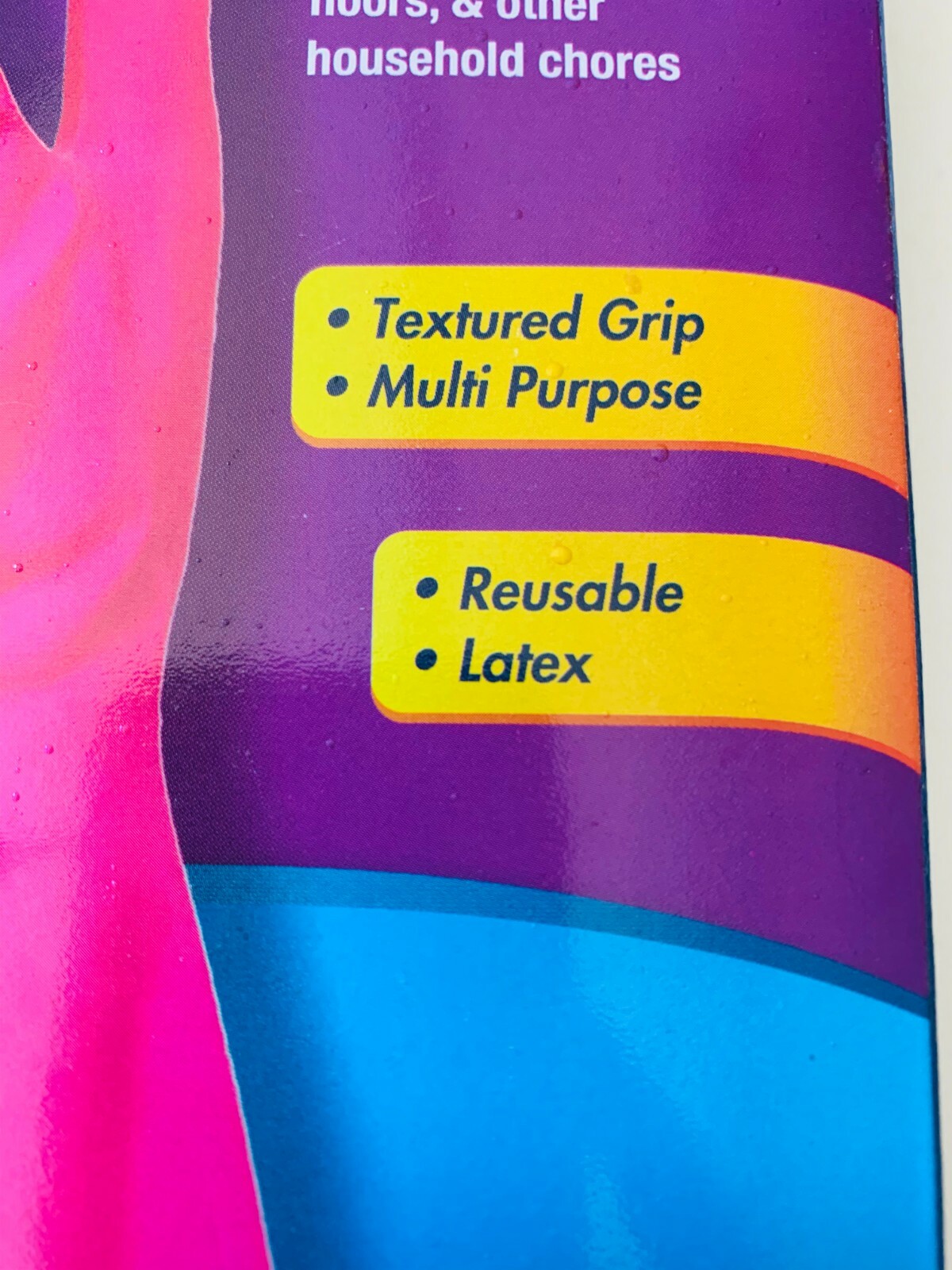Two [2] Pairs Clean Scrub Buddies Long-Cuff Reusable Medium Latex Gloves Large