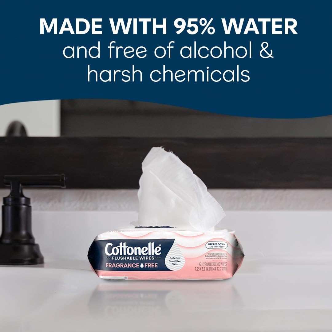 Soothing Cottonelle Fragrance Free Wipes – Perfect for Sensitive Adult Skin