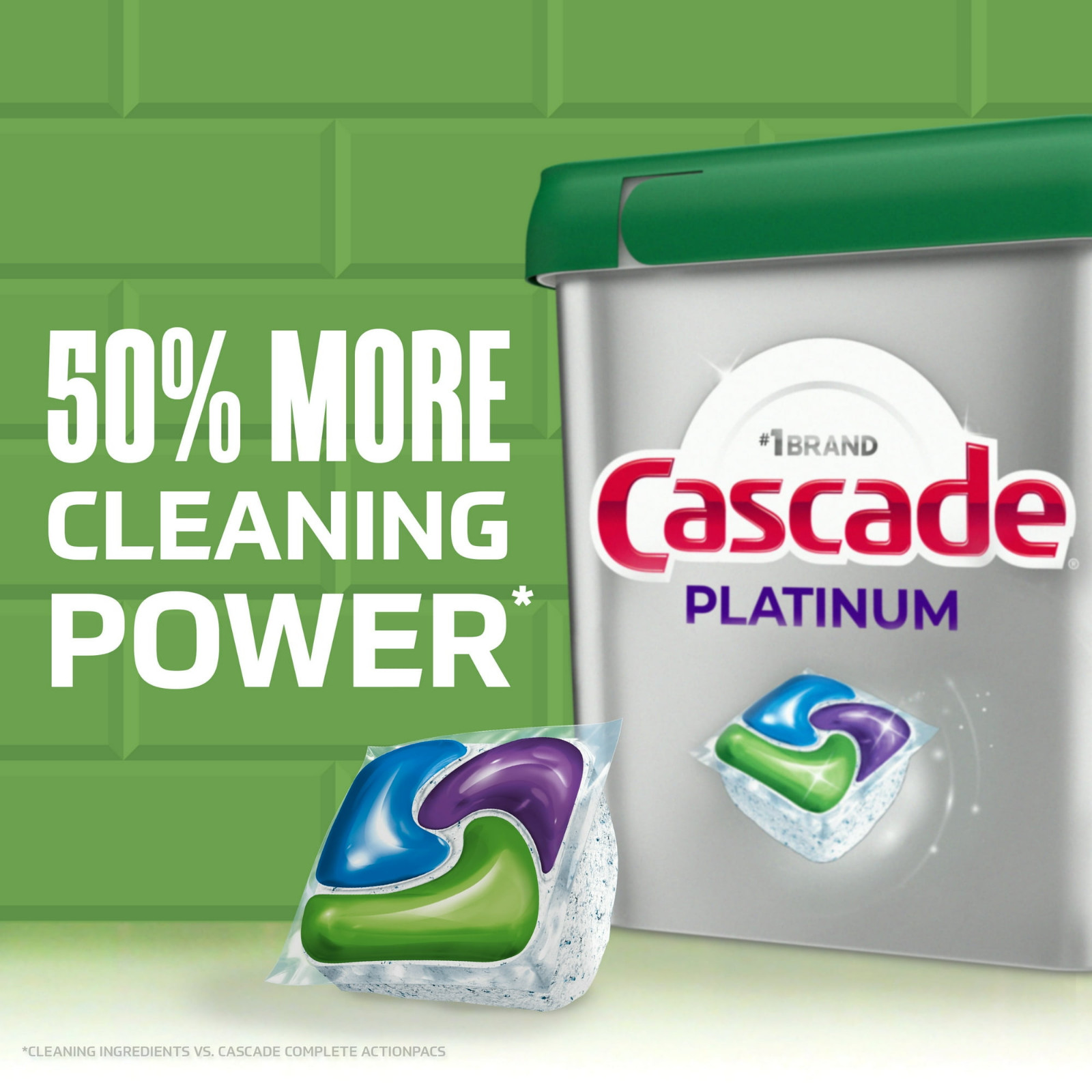 Cascade Platinum Dishwasher Pods, Dishwasher Detergent Soap Tabs, Fresh,71 Count